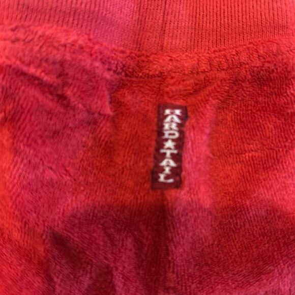 Hard Tail Girls Red Terry Drawstring Shorts, Size M 10/12 - Picture 5 of 6